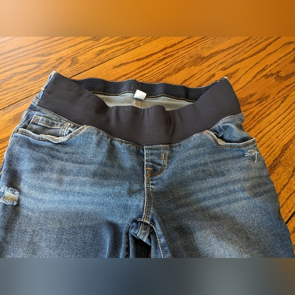 Old Navy Maternity Skinny Front Low Panel Ripped Jeans. Sz. 6 Short - Picture 8 of 9